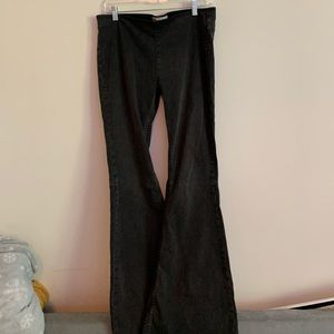 free people black flare jeans